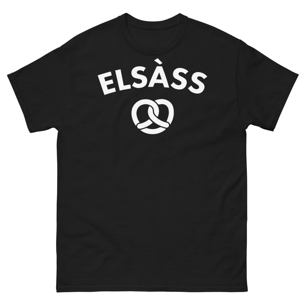 T-shirt Alsace noir - texte humoristique sur la tradition