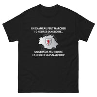 Thumbnail for T-shirt Gersois noir - Un chameau peut marcher 10 heures sans boire