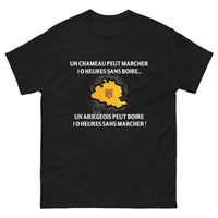 Thumbnail for T-shirt Ariège noir - Un chameau peut marcher 10 heures sans boire