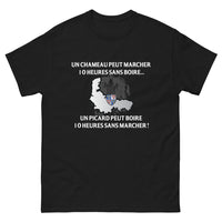 Thumbnail for T-shirt Picard noir - Un chameau peut marcher 10 heures sans boire