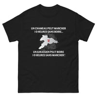 Thumbnail for T-shirt Jura noir - Un Jurassien peut boire avec humour