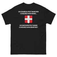 Thumbnail for T-shirt Savoie noir - Un chameau peut marcher 10 heures sans boire