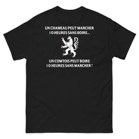 Thumbnail for T-shirt Comtois noir - L'humour et l'endurance en textile
