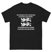 Thumbnail for T-shirt Normand noir - Un chameau peut marcher 10 heures sans boire
