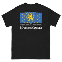 Thumbnail for T-shirt Franc-Comté noir - Comtois, rends-toi ! Nenni ma foi !
