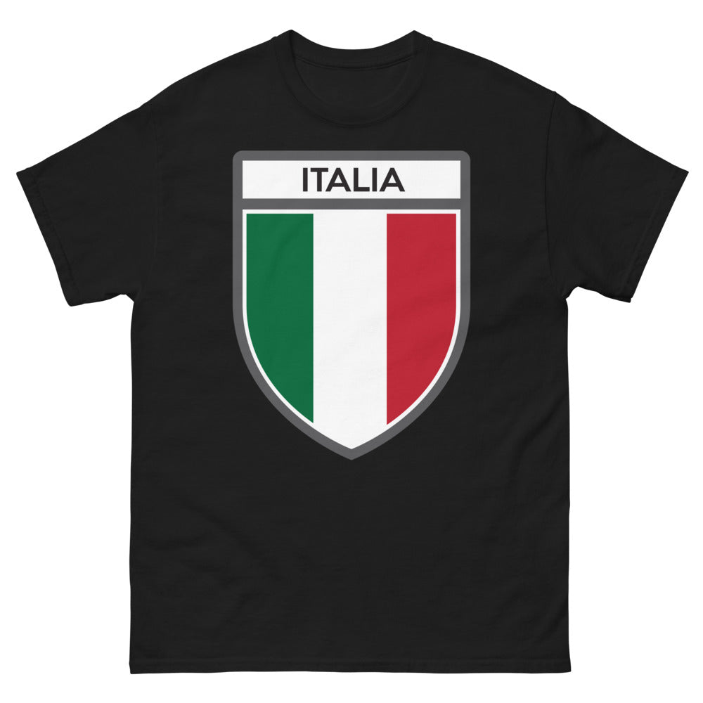 T-Shirt Italia nera - design che evoca le notti italiane