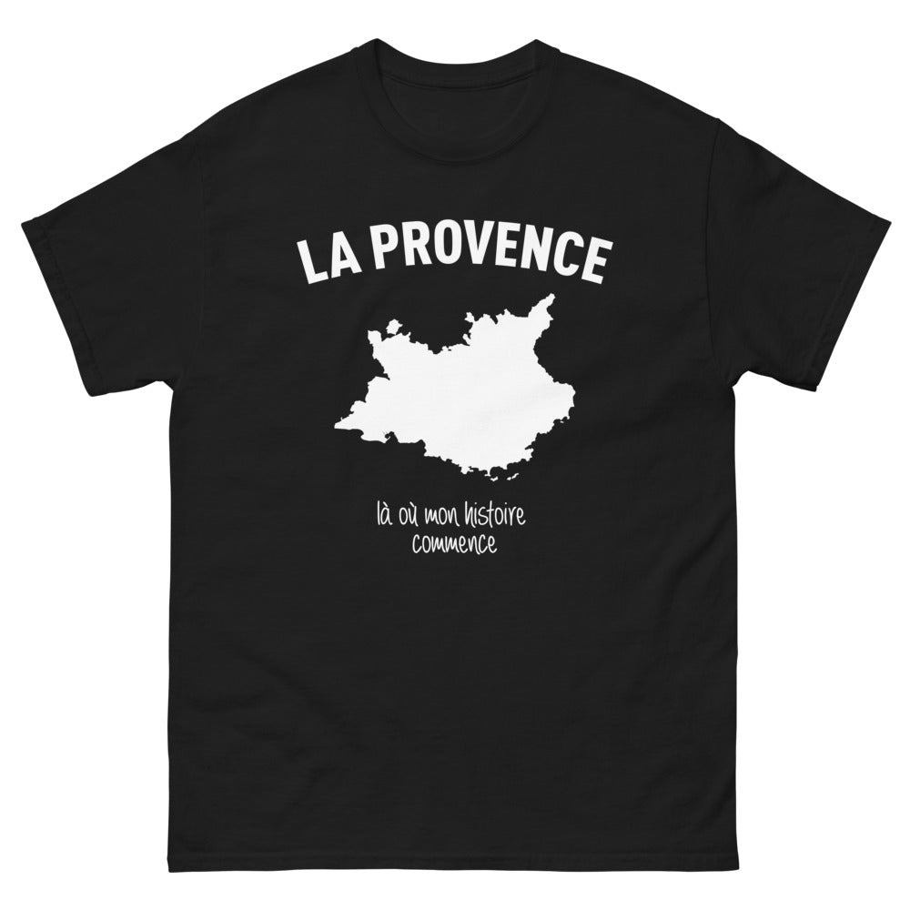 T-shirt Provence noir - La Provence : Là où mon histoire commence