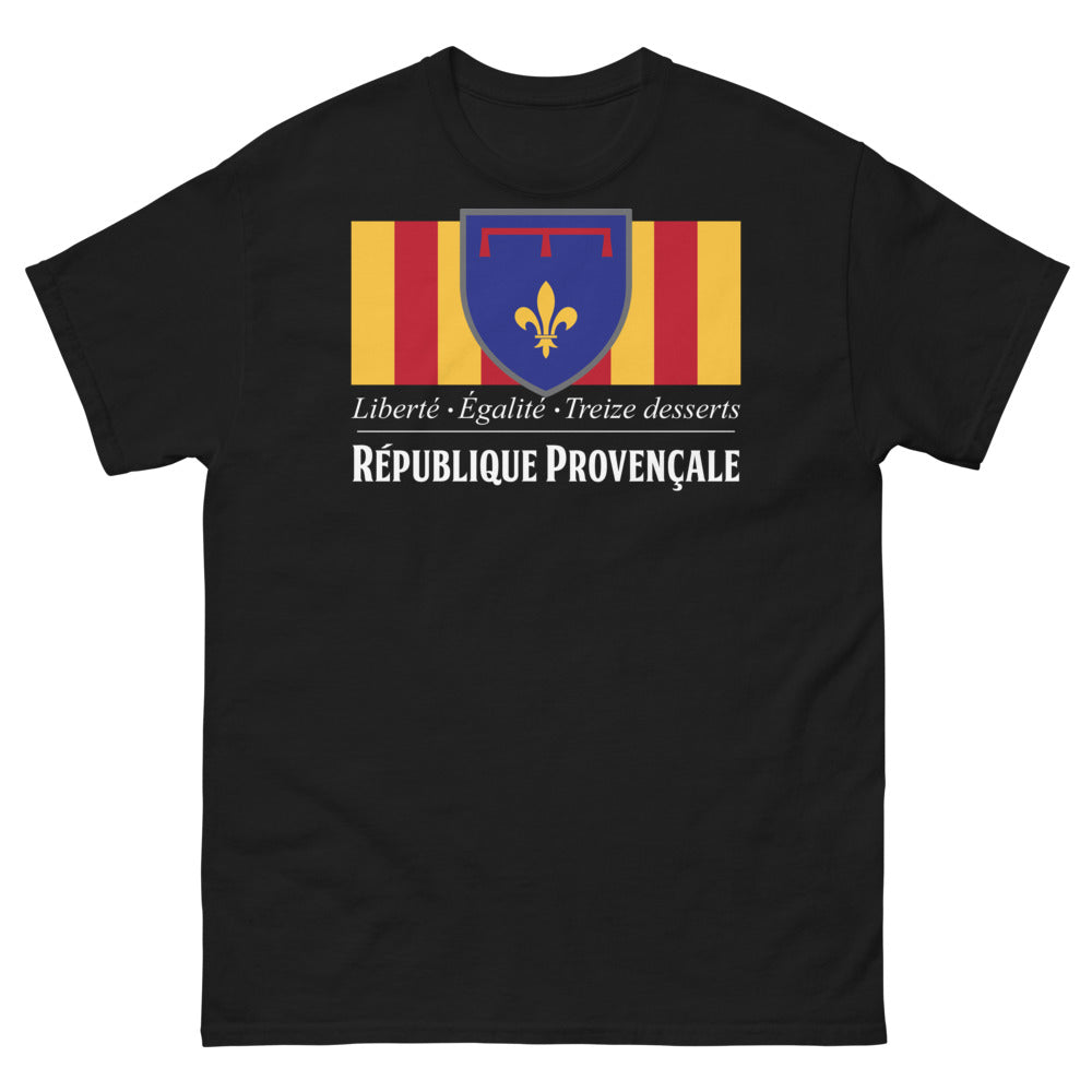 T-shirt Provence noir - Liberté, Égalité, Treize Desserts