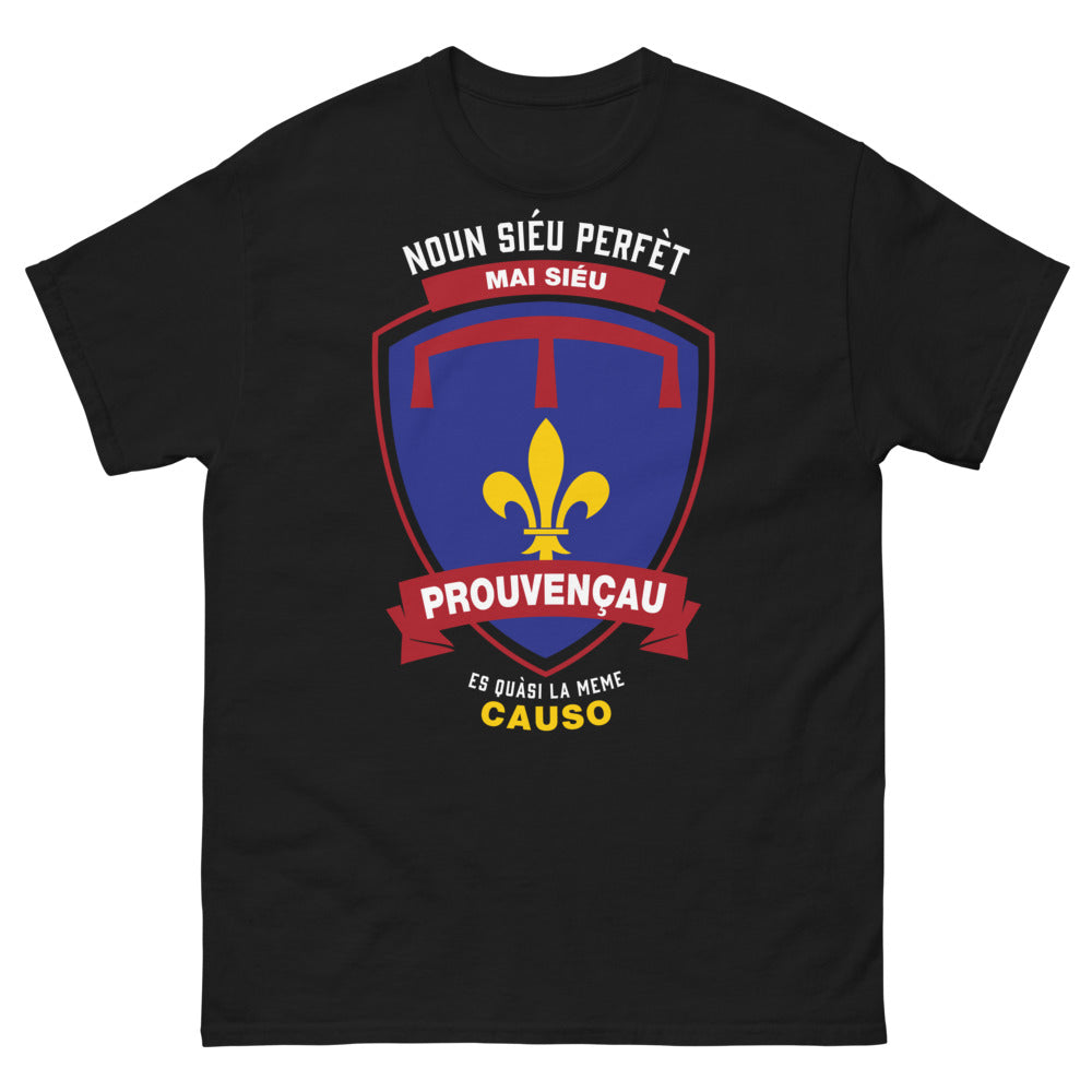 T-shirt Provence noir - Si tu es parfait, Provençal aussi
