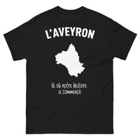 Thumbnail for T-shirt Aveyron noir - Là où notre histoire a commencé