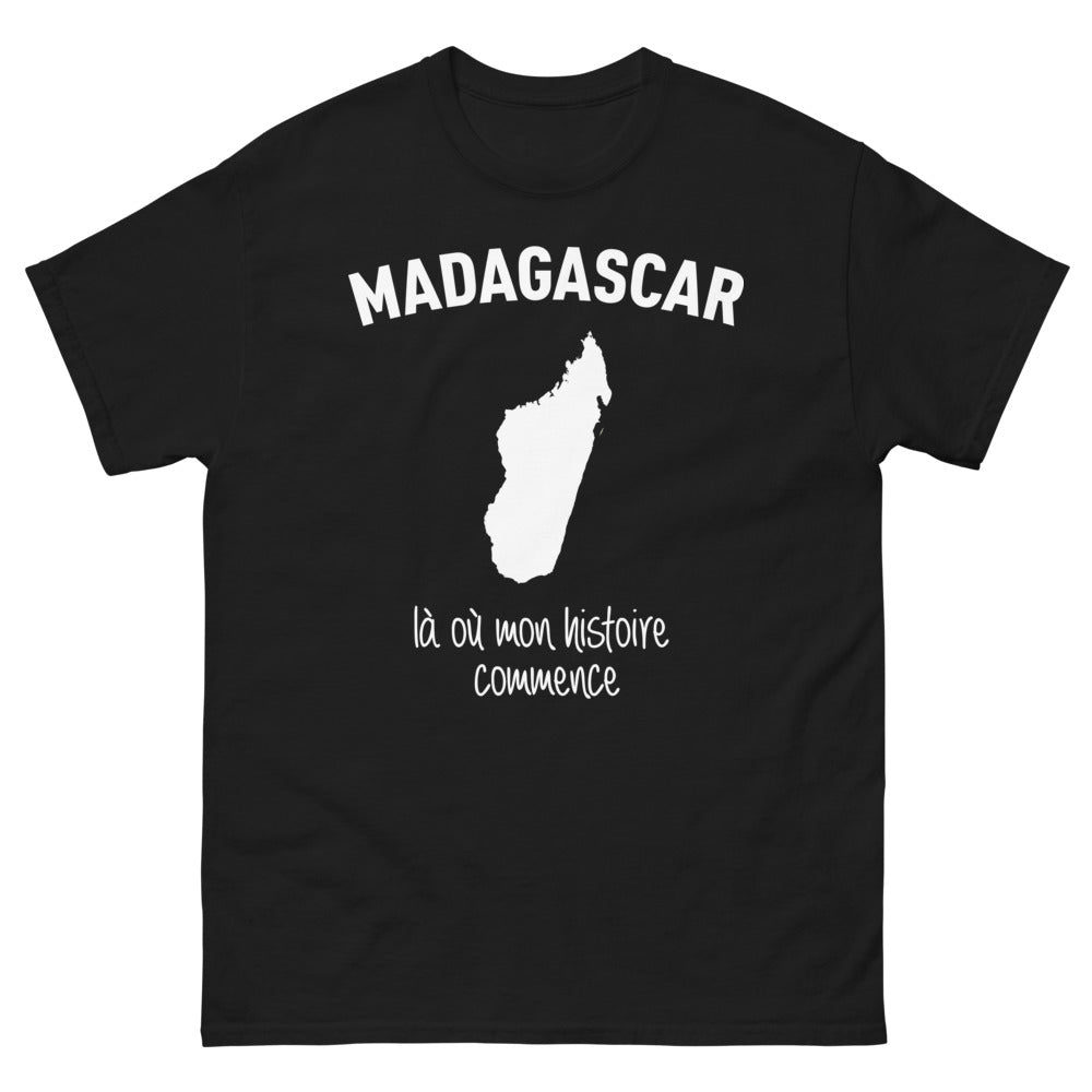 T-shirt Madagascar noir - Là où mon histoire commence