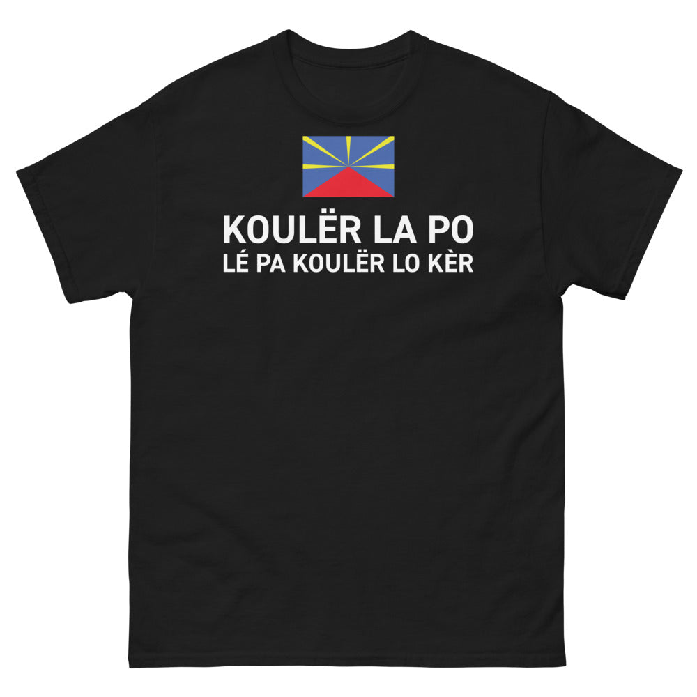 T-shirt Bretagne noir - Kouler la po le pa kouler lo ker