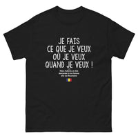 Thumbnail for T-shirt Roumain noir - Je fais ce que je veux où je veux