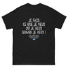 T-shirt Grèce noir - Je fais ce que je veux, humour conjugal