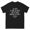 T-shirt Pologne noir - Je fais ce que je veux, mais d'abord je dois demander à ma femme