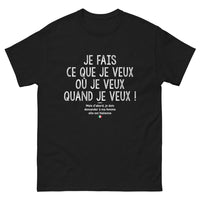 Thumbnail for T-shirt Italie noir - Je fais ce que je veux... mais d'abord je demande à ma femme