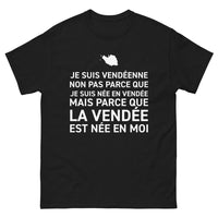 Thumbnail for T-shirt Vendée noir face - Je suis Vendéenne, texte humoristique