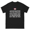 T-shirt Bourgogne noir - Je suis Bourguignonne avec humour