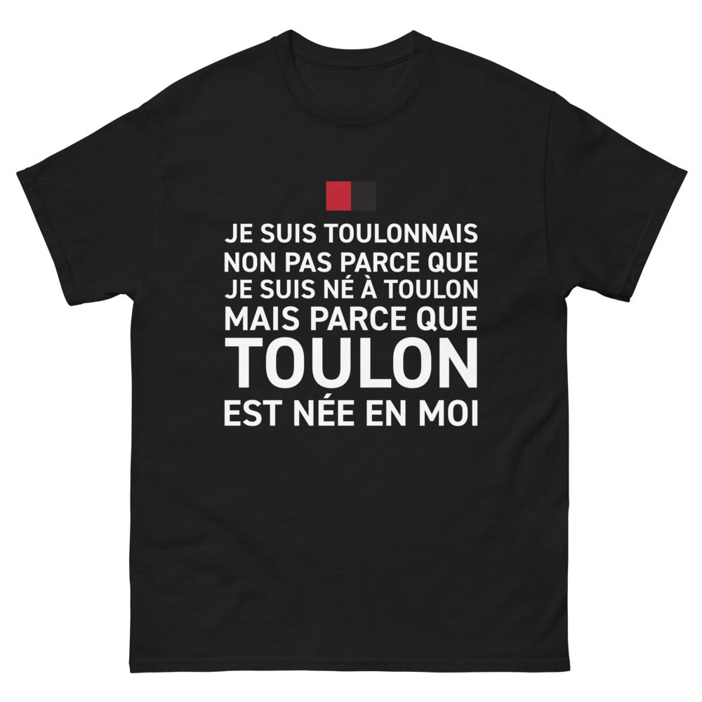 T-shirt Toulon noir - Fierté et humour toulonnais