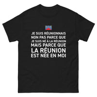 Thumbnail for T-shirt Réunionnais noir - Je ne suis pas né à la Réunion