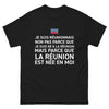 T-shirt Réunionnais noir - Je ne suis pas né à la Réunion