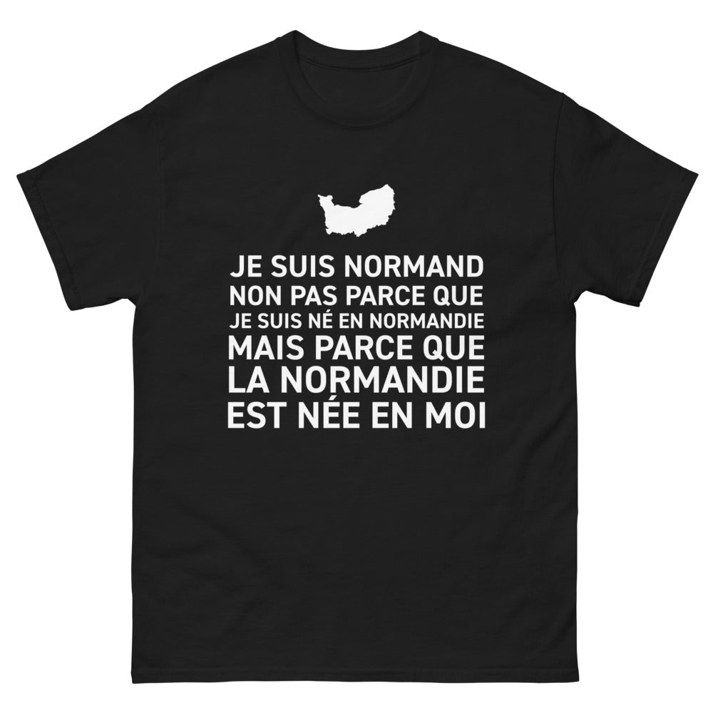 T-shirt Normand noir - La Normandie dans le Coeur