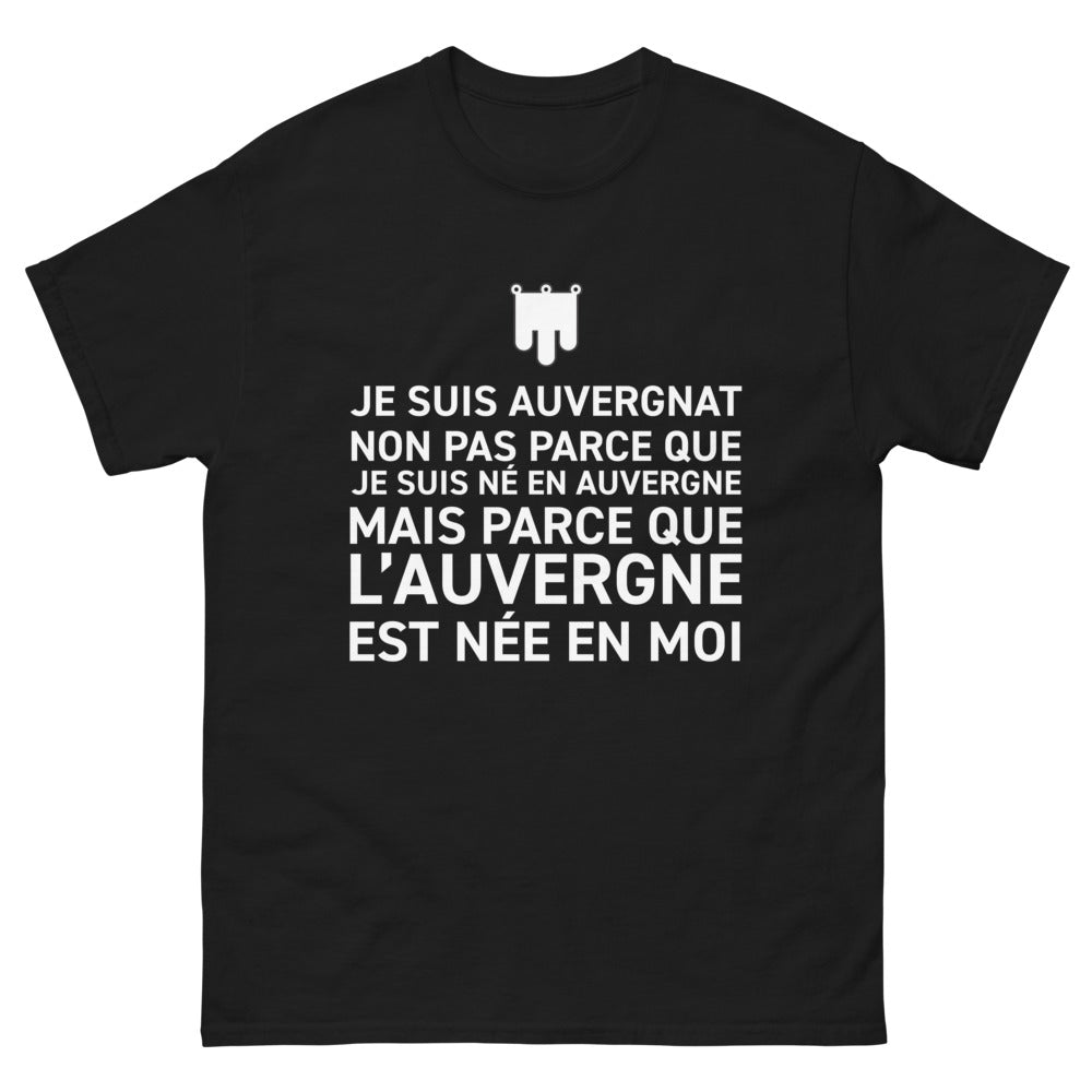 T-shirt Auvergne noir - Je suis Auvergnat, l'Auvergne en moi
