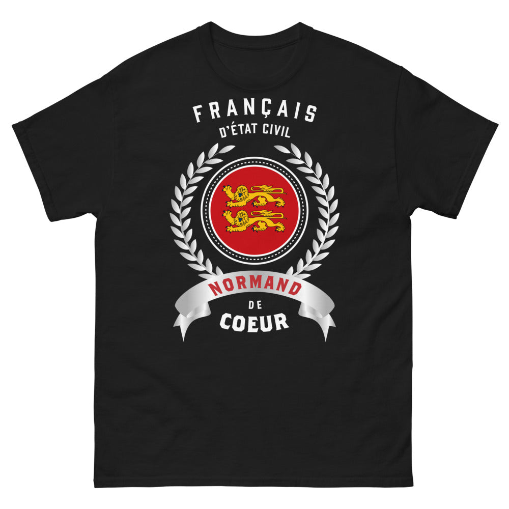 T-shirt Normand noir - Français de l'État Civil de Cœur