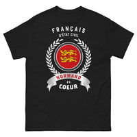 Thumbnail for T-shirt Normand noir - Français de cœur, humour normand