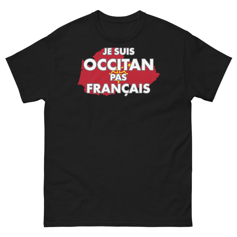 T-shirt Occitan noir - Je suis Occitan, pas Français