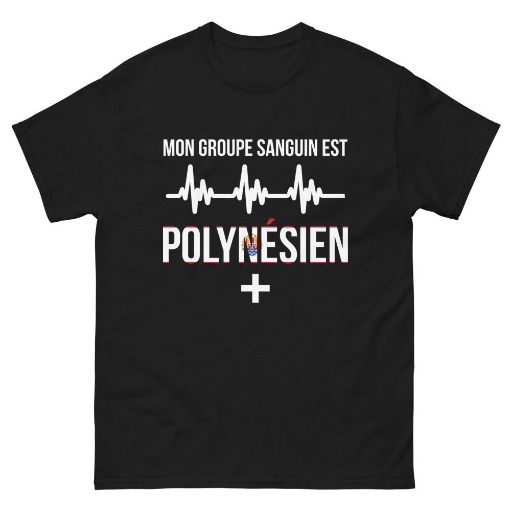T-shirt Polynésien noir - Lien unique avec les îles