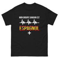 Thumbnail for T-shirt Espagne noir - Mon groupe sanguin est espagnol