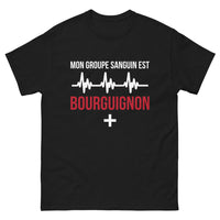 Thumbnail for T-shirt Bourgogne noir - Mon groupe sanguin est Bourguignon