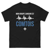 T-shirt Franche-Comté noir - Mon groupe sanguin est comtois
