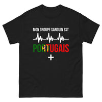 Thumbnail for T-shirt Portugal noir - Mon groupe sanguin est portugais