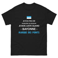 Thumbnail for T-shirt Bayonnais noir - Je bois quand Bayonne marque des points