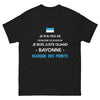 T-shirt Bayonnais noir - Je bois quand Bayonne marque des points