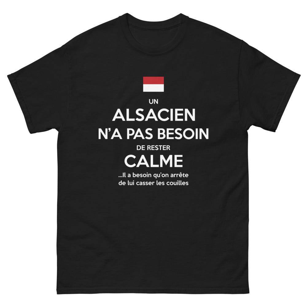 T-shirt Alsace noir - Arrêtez de lui casser les couilles