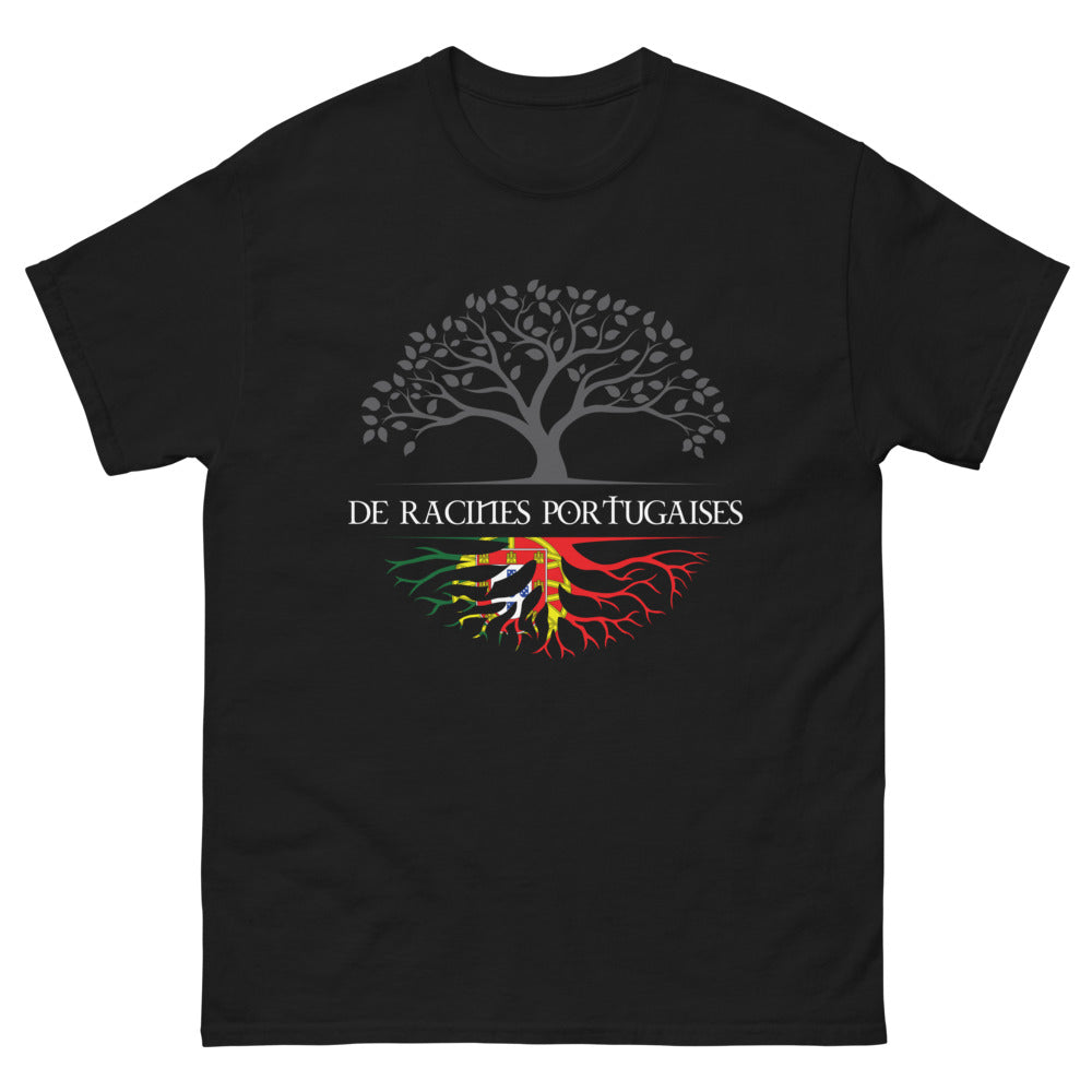 T-shirt Portugal noir - Célébrez vos racines avec humour
