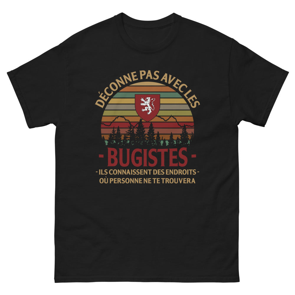 T-shirt Bugistes noir - Ne déconnez pas avec les experts du coin