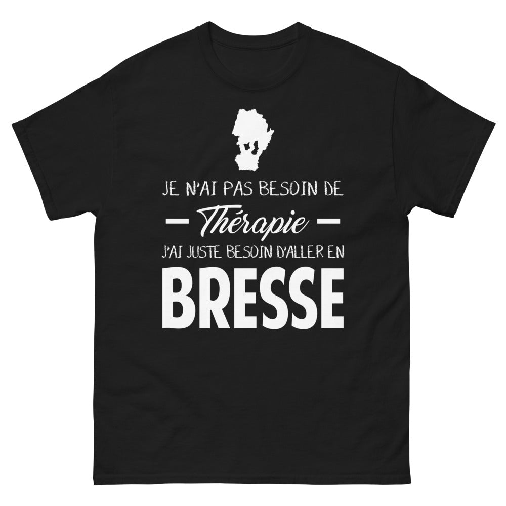 T-shirt Bresse noir - Je n'ai pas besoin de thérapie