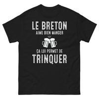Thumbnail for T-shirt Bretagne noir - Le Breton aime bien manger