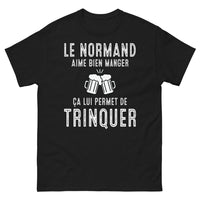 Thumbnail for T-shirt Normandie noir - Le Normand aime bien manger