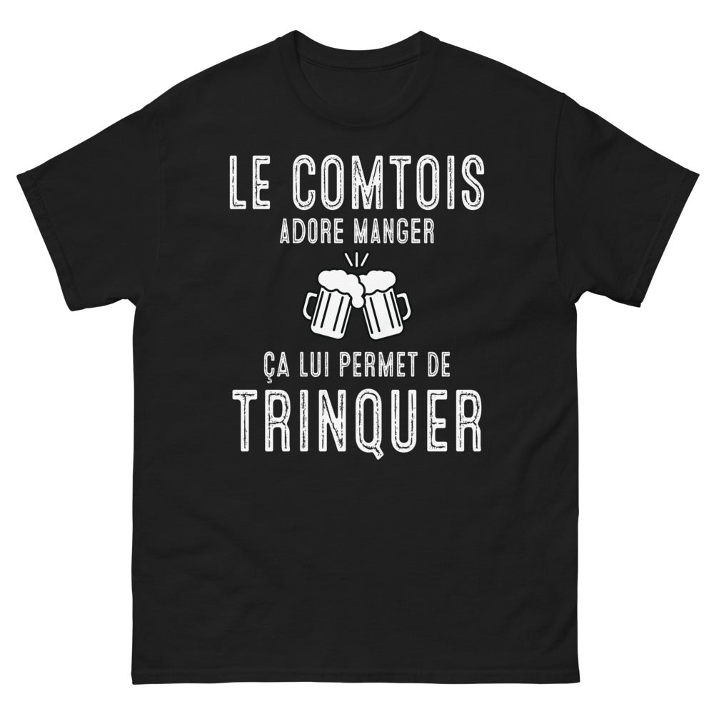T-shirt Comtois noir - Joie de vivre et gastronomie