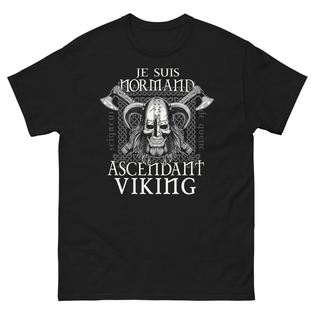 T-shirt Normand noir - Je suis normand ascendant viking