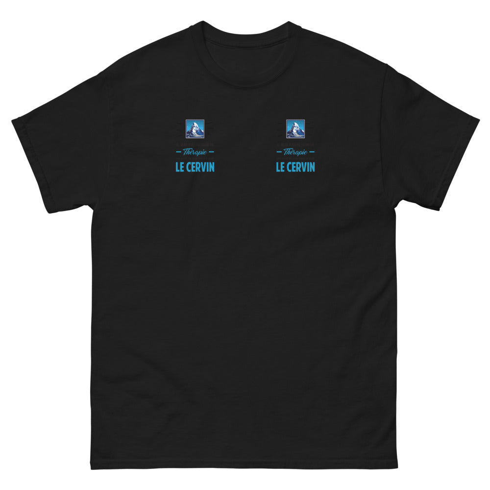 T-shirt Alpes noir - Je n'ai pas besoin de thérapie