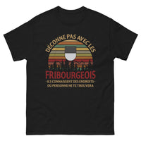 Thumbnail for T-shirt Fribourg noir - Déconne pas avec les Fribourgeois