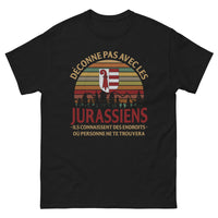 Thumbnail for T-shirt Jurassien noir - Ne déconnez pas avec les Jurassiens