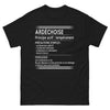 T-shirt Ardèche noir - Précautions d'emploi humoristiques