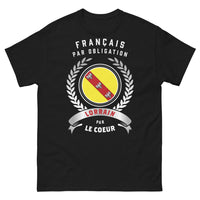 Thumbnail for T-shirt Lorraine noir - Français par Obligation, Lorrain par le Coeur